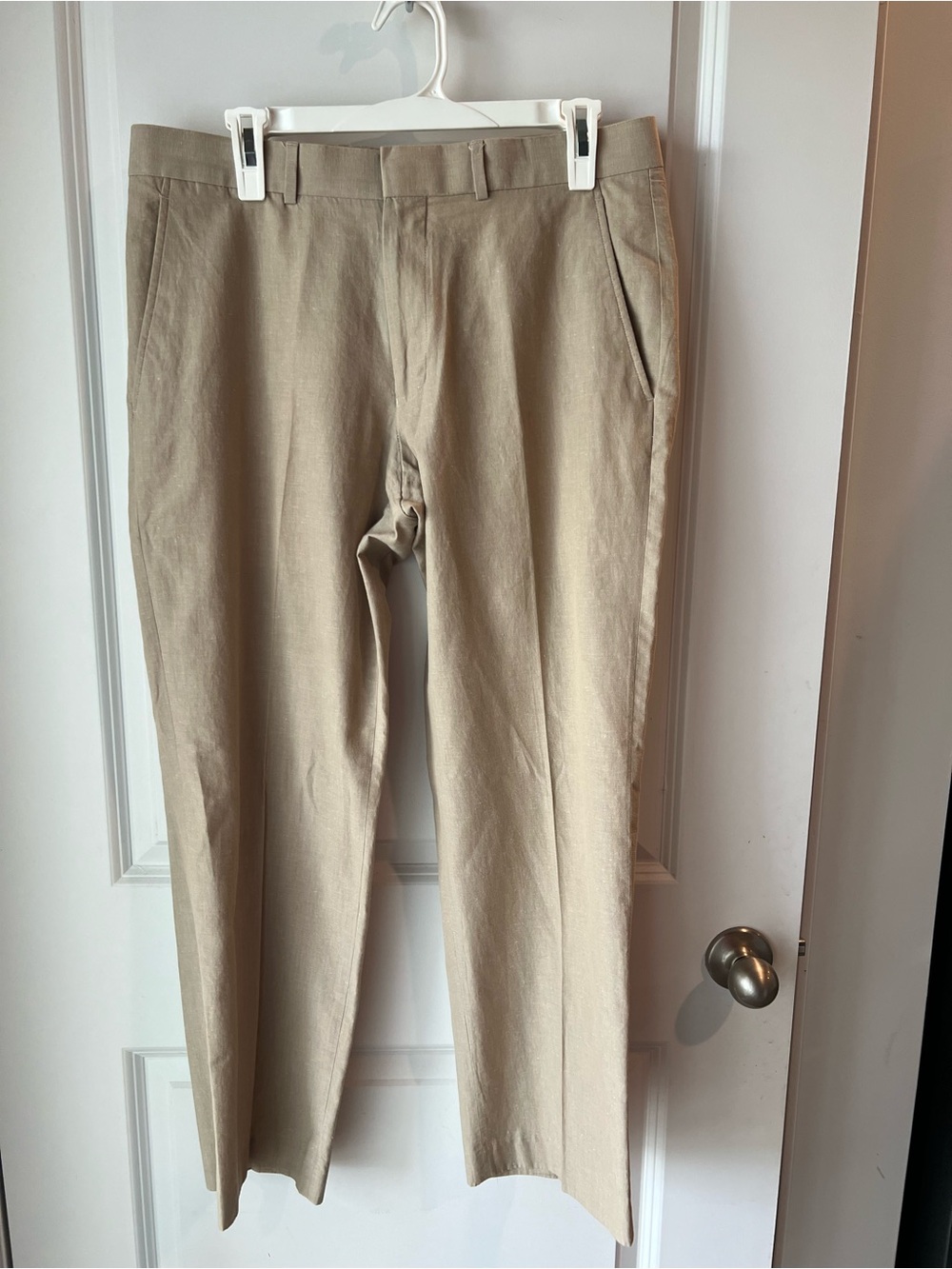 Kenneth Cole linen blend Dress Chinos - Light Tan. Waist 33. Length 30